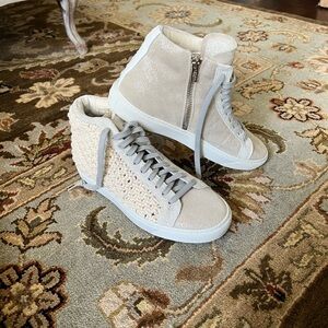 P448 Women's Cream High-Top Sneakers